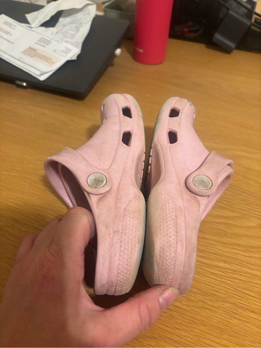 CROCS Kids Classic Clog in Pale Pink J1 - Picture 3 of 7